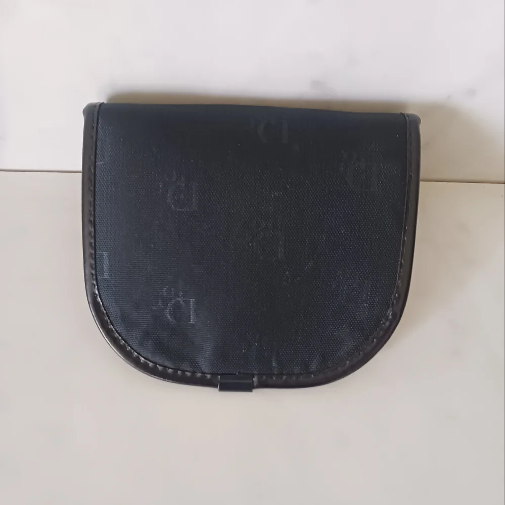 Dior Vintage Black Diorissimo Monogram Flap Coin Purse Pouch
